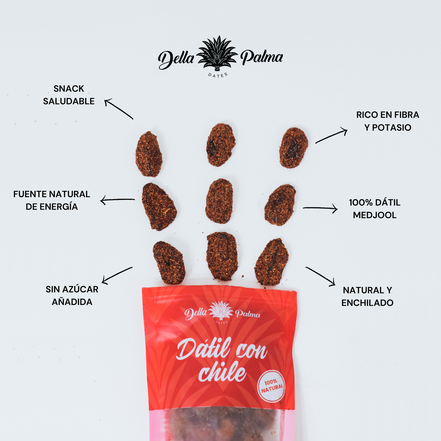 Dátil con chile | 200gr paquete con 5 bolsas